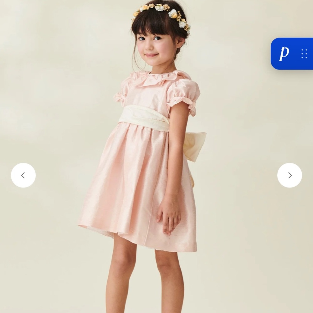 Adorable Pink Dress with Cream Bow